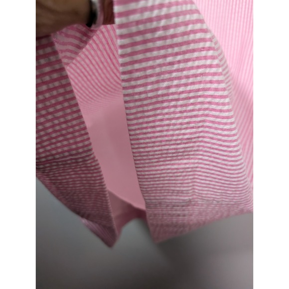 LILLY PULITZER Pink White Striped Sleeveless V-Neck Dress Size 6 New - Picture 2 of 10